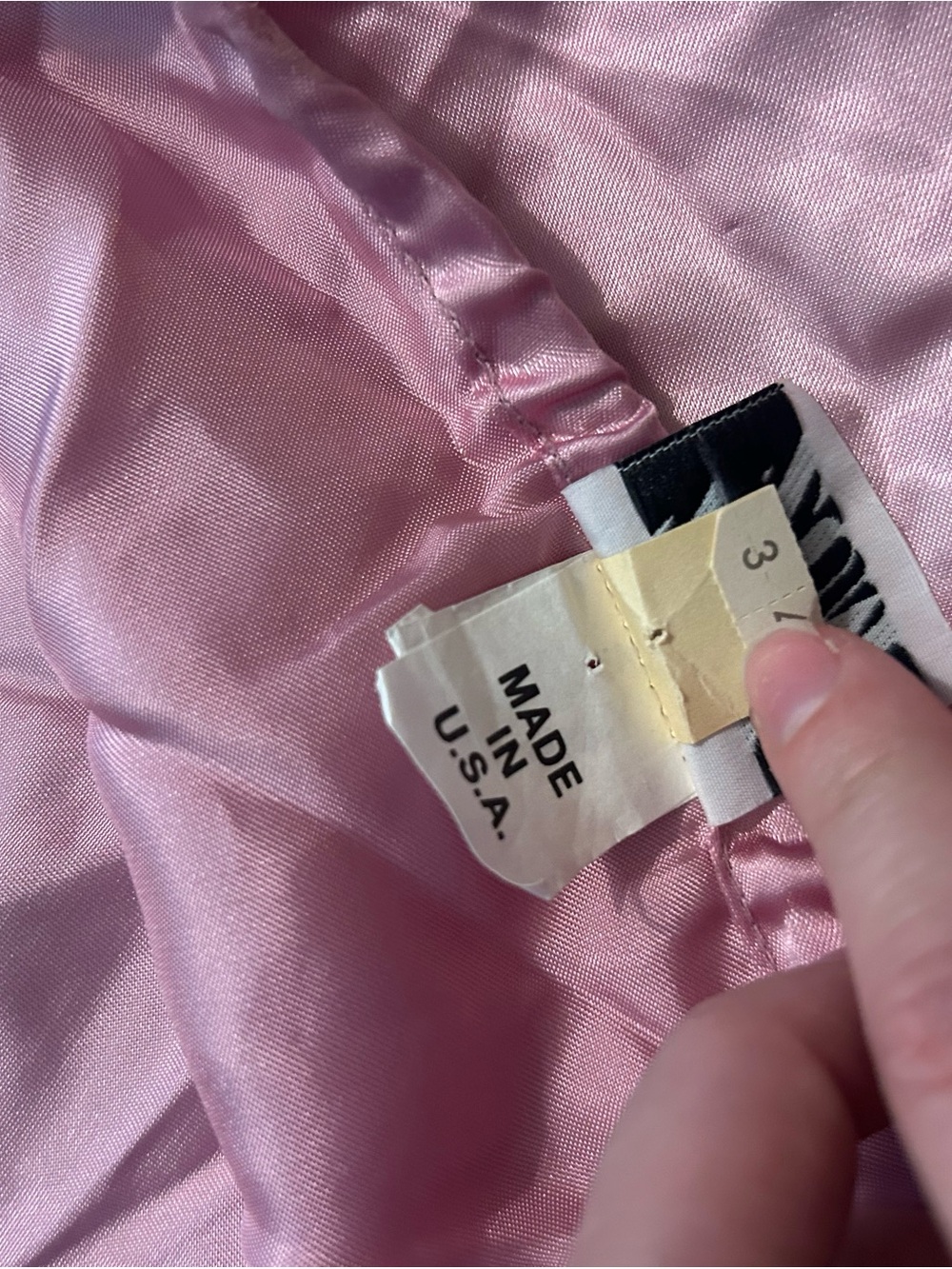Vintage Zum Zum Pink Satin & Cream Lace Tiered Dress - Picture 7 of 7